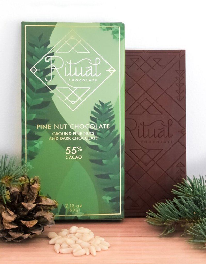 Pine Nut 55% Dark Chocolate    at Boston General Store