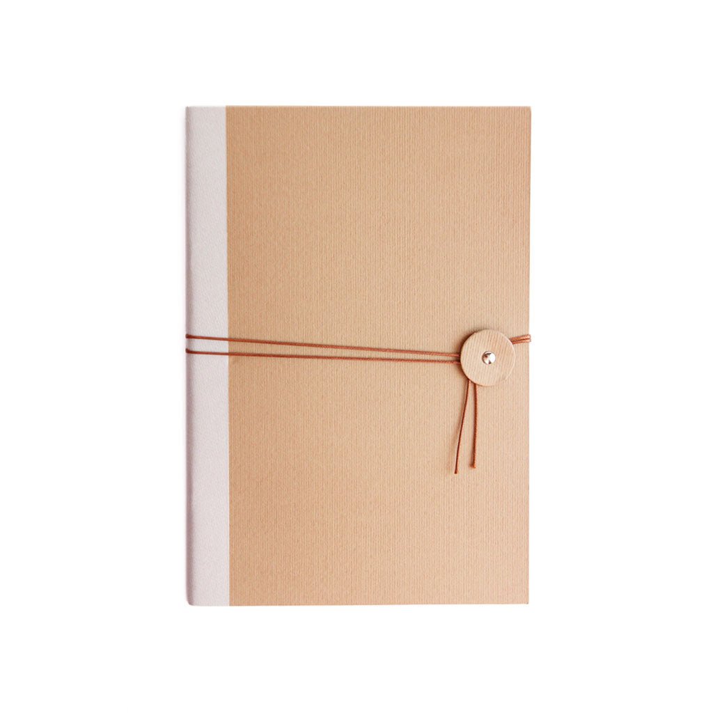 Plain Cover Notebook with Grommet Light Grey   at Boston General Store