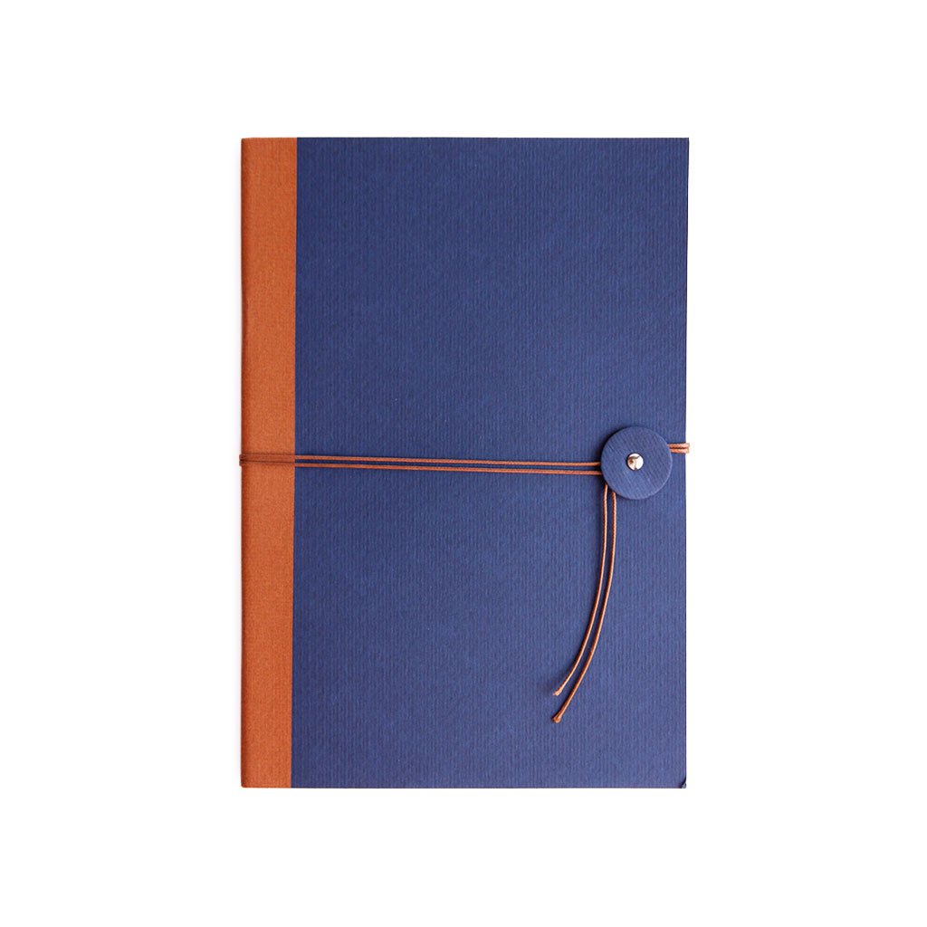 Plain Cover Notebook with Grommet Navy   at Boston General Store