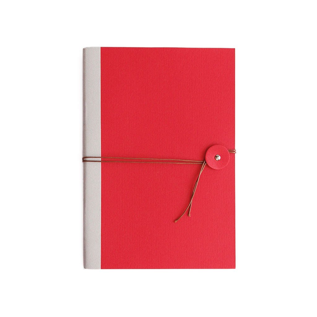 Plain Cover Notebook with Grommet Red   at Boston General Store