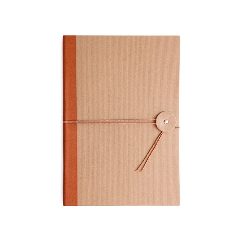 Plain Cover Notebook with Grommet Light Brown   at Boston General Store