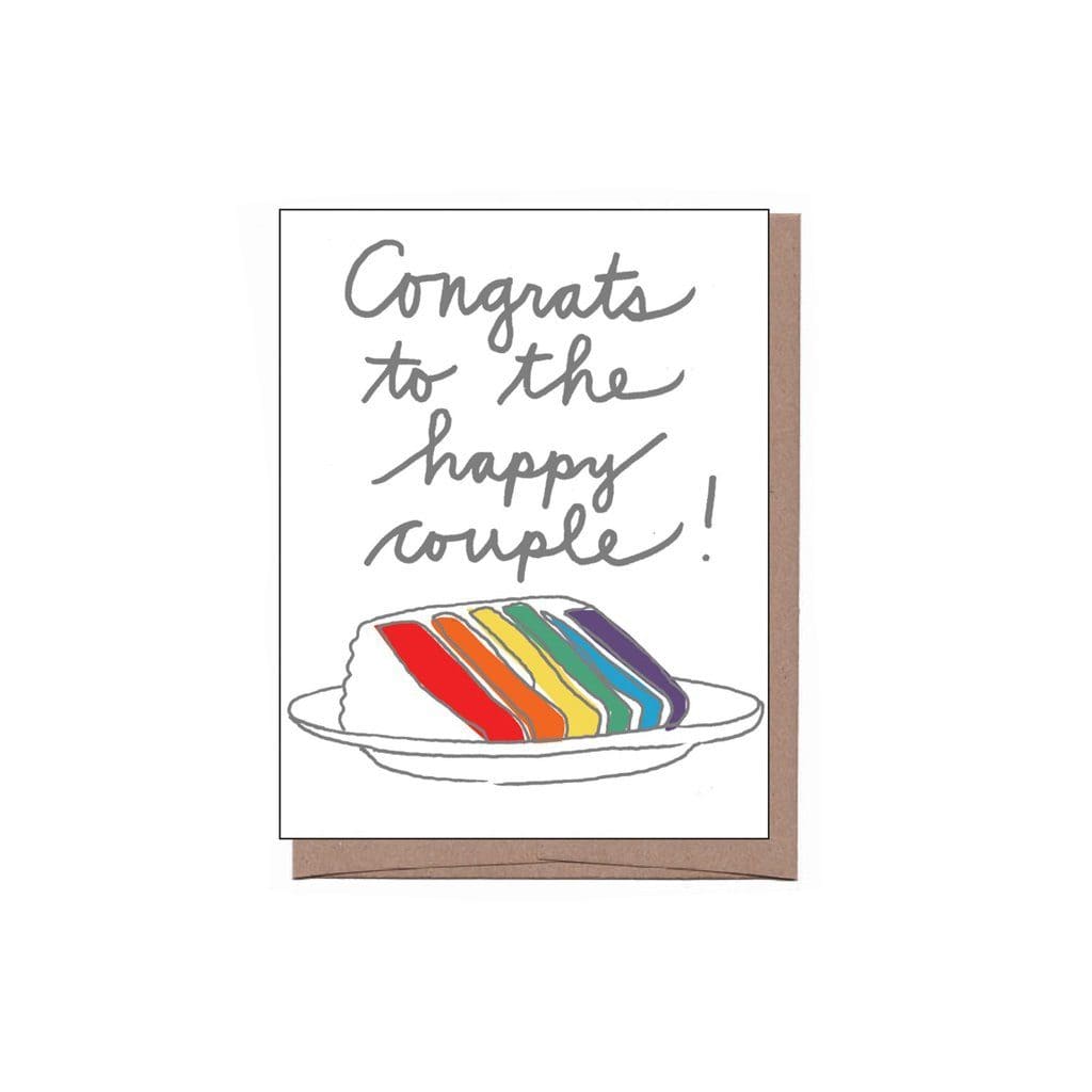 Rainbow Cake Wedding Card    at Boston General Store