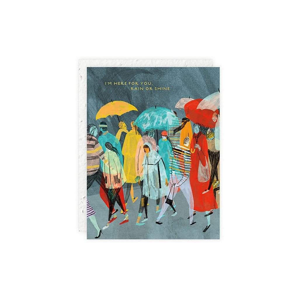 Rainy Day Crowd Sympathy Card    at Boston General Store