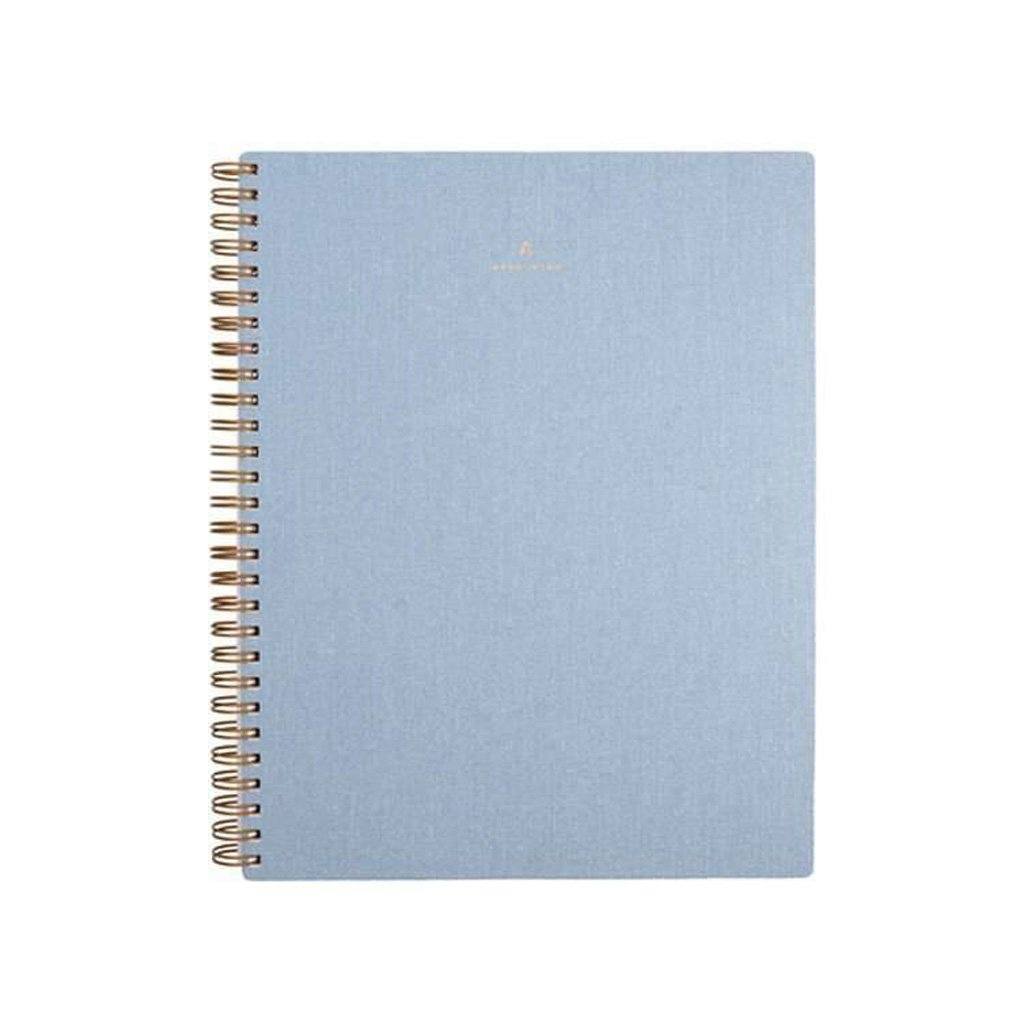 Recycled Notebook Chambray Blue Grid  at Boston General Store