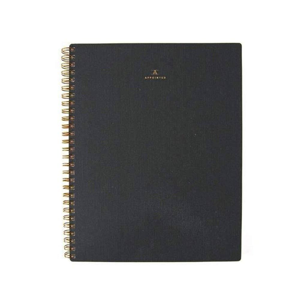 Recycled Notebook Charcoal Gray Grid  at Boston General Store