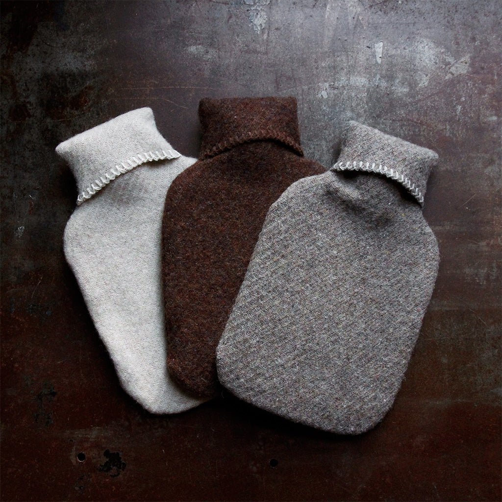 Recycled Wool Diagonal Stripe Hot Water Bottle    at Boston General Store