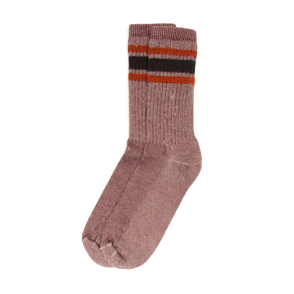 Merino Activity Sock with Silver Maroon Medium  at Boston General Store
