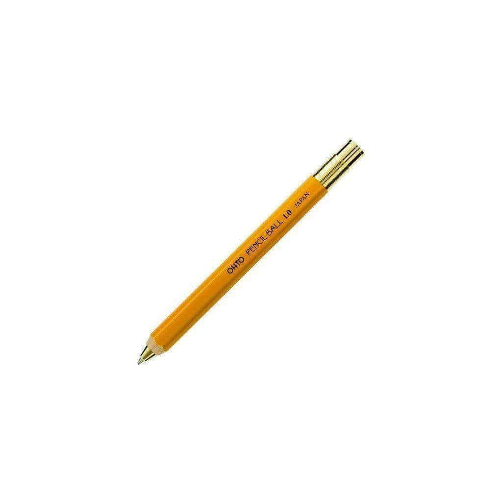 Refillable Pencil Ball Pen 1.0 Yellow   at Boston General Store