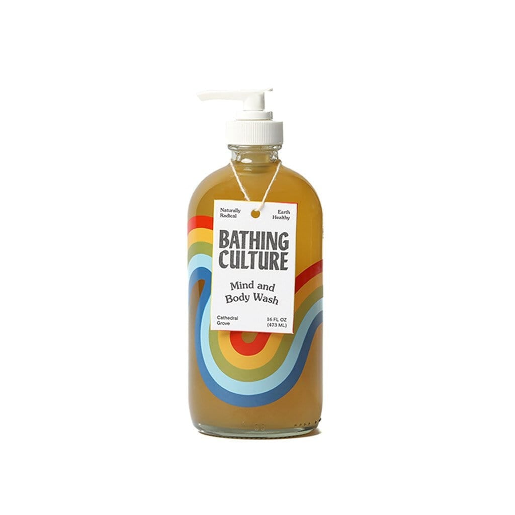 Refillable Rainbow Glass Mind and Body Wash    at Boston General Store