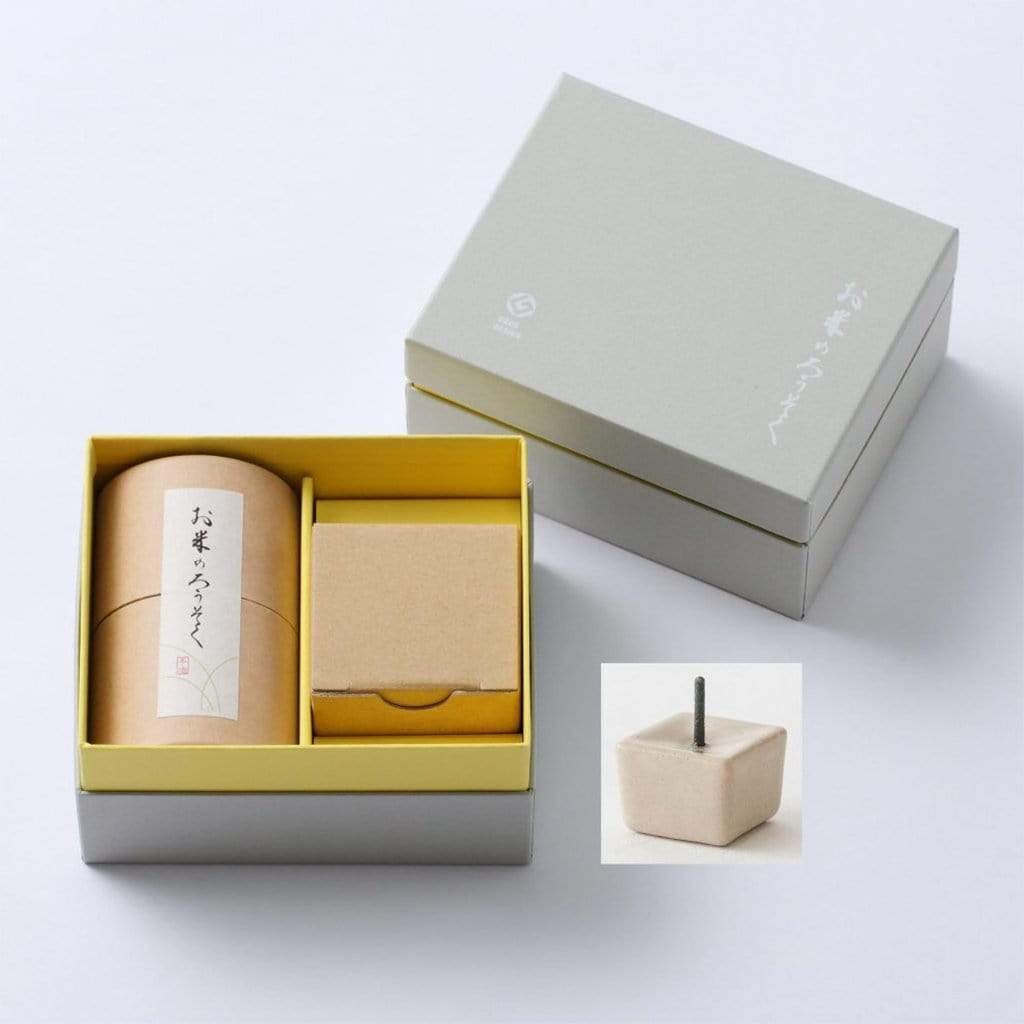 Rice Wax Candle Gift Box Boston General Store