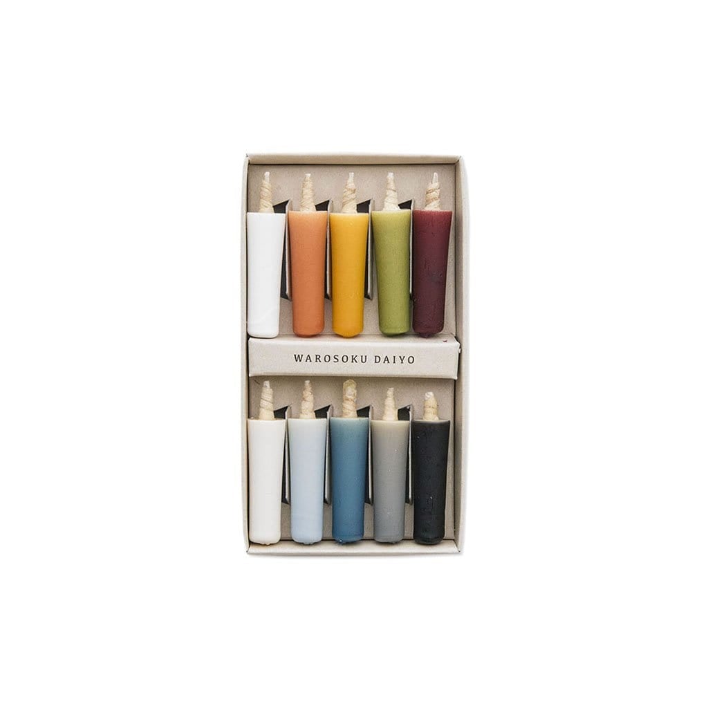 Rice Wax Japanese Candles - Earth Colors - Thumbnail 3