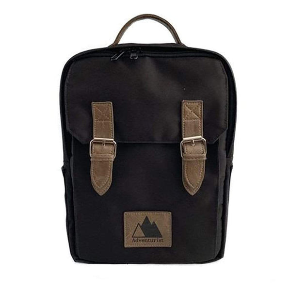 Retro Matte Square PU Metal Lock Match Brown Large Scrub High School  Backpack, Fashion Backpacks