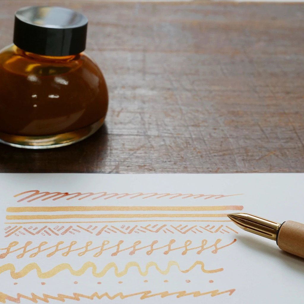 Calligraphy Wooden Pen,Ink,Nib,Holder Black Gift Box