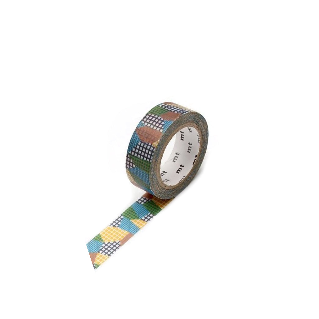 Washi Tape - Solids &amp; Patterns Separate Check Dull Tone   at Boston General Store