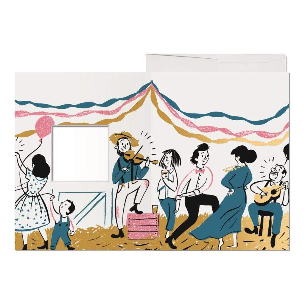 Square Dance Foil Birthday Card    at Boston General Store