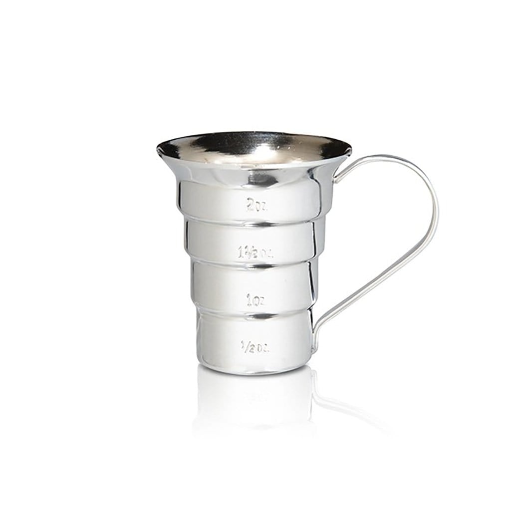 Viski Stainless Steel Stepped Jigger With Handle, Measuring Cup for  Cocktail 