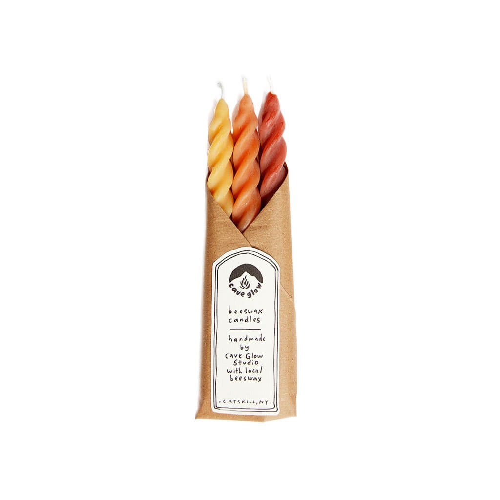 Sunrise Beeswax Spiral Candles    at Boston General Store