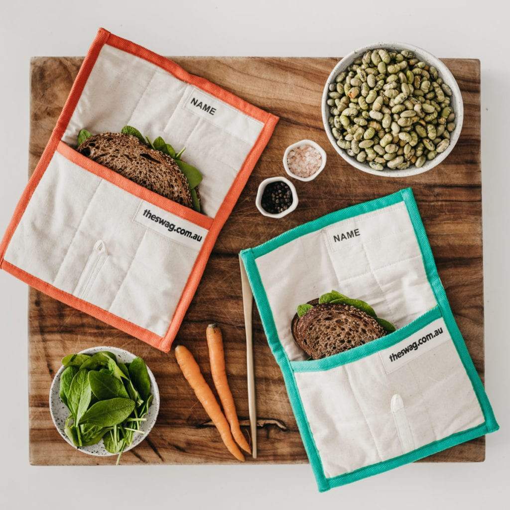 The Swag Lunch Bag Orange Trim   at Boston General Store