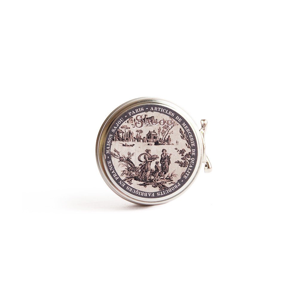 Toile de Jouy Tin with Glass Headed Pins Boston General Store