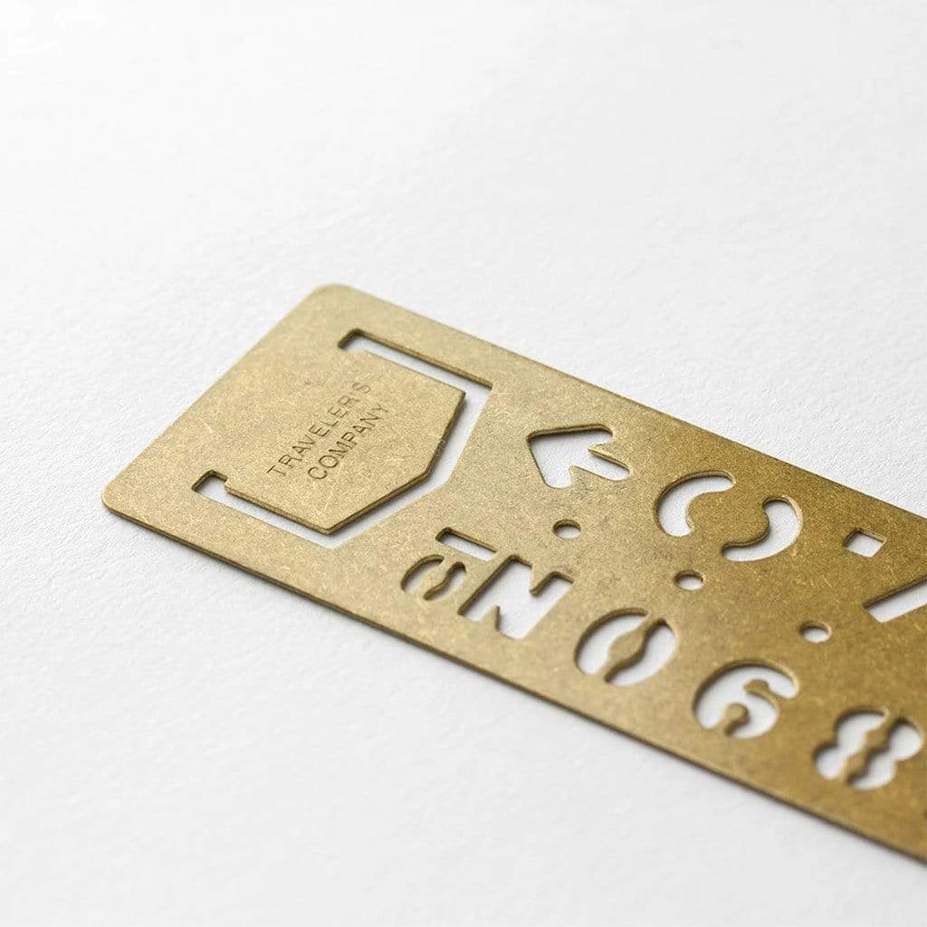 Traveler&#39;s Brass Template Bookmark - Number    at Boston General Store