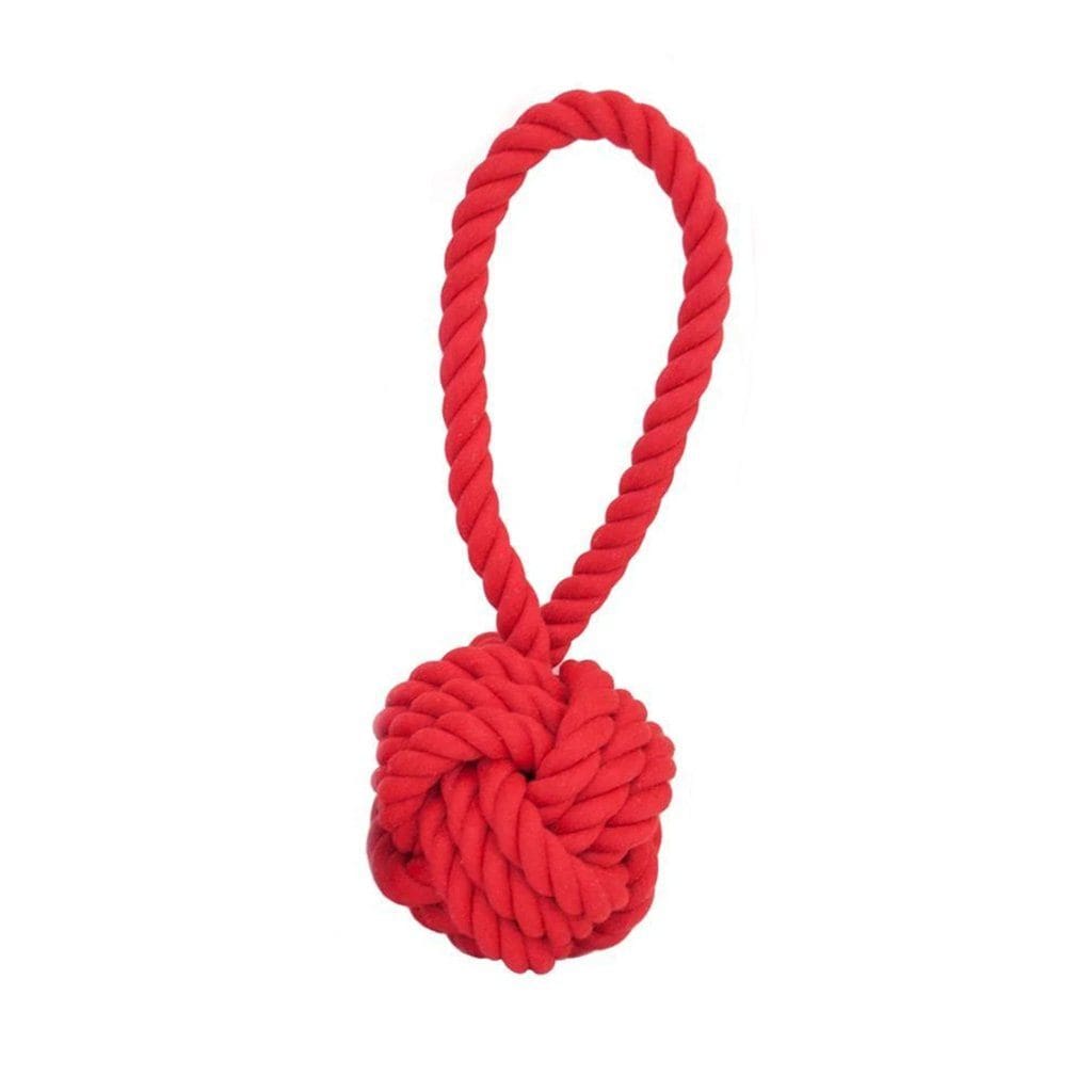 Tug and Toss Dog Rope Toy Red   at Boston General Store