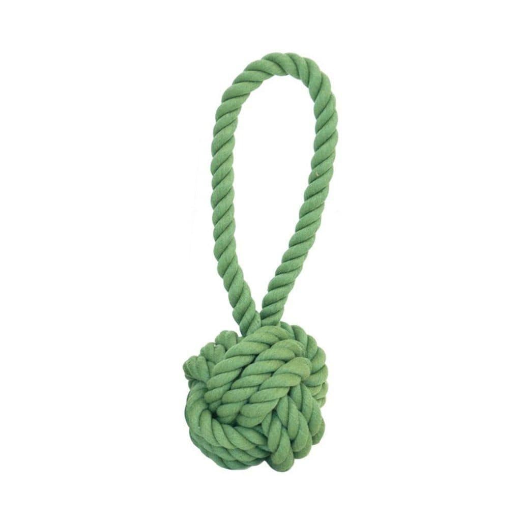Tug and Toss Dog Rope Toy Green   at Boston General Store