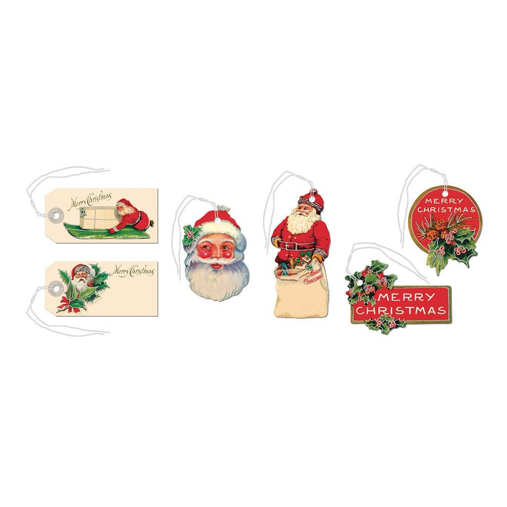 Vintage Christmas Gift Tags - Santa Boston General Store