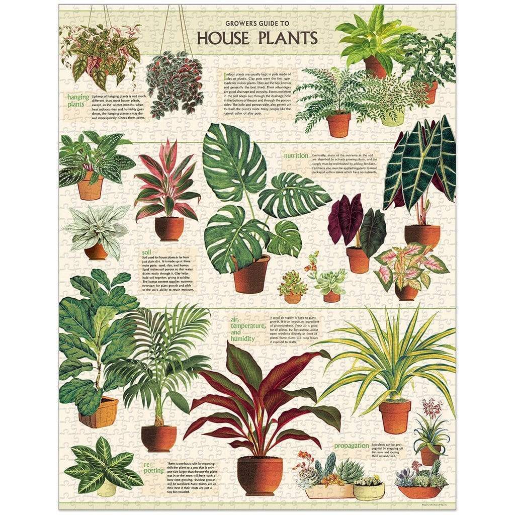 Vintage Themed Puzzles House Plants   at Boston General Store