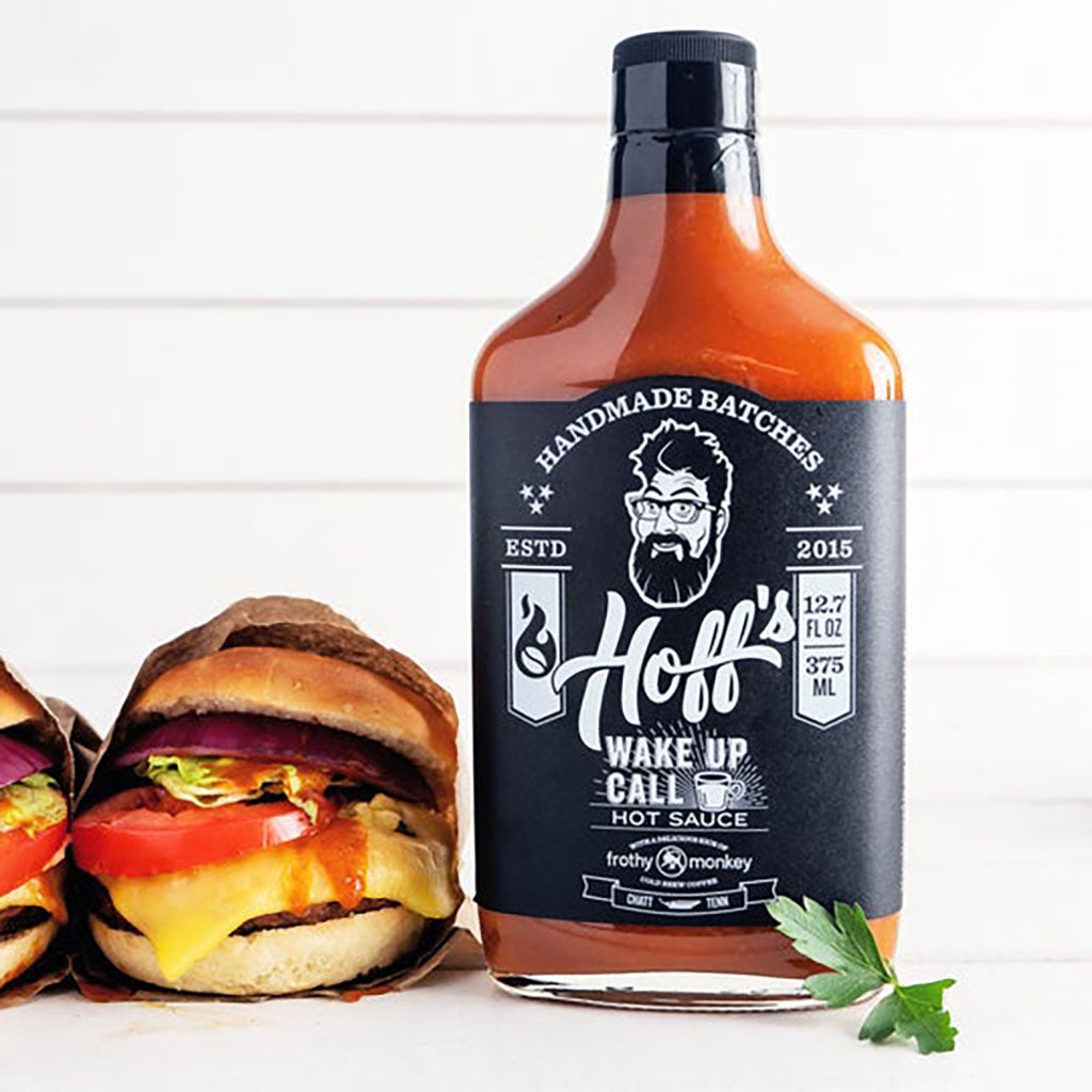 Wake Up Call Sweet &amp; Spicy Hot Sauce with Coffee    at Boston General Store