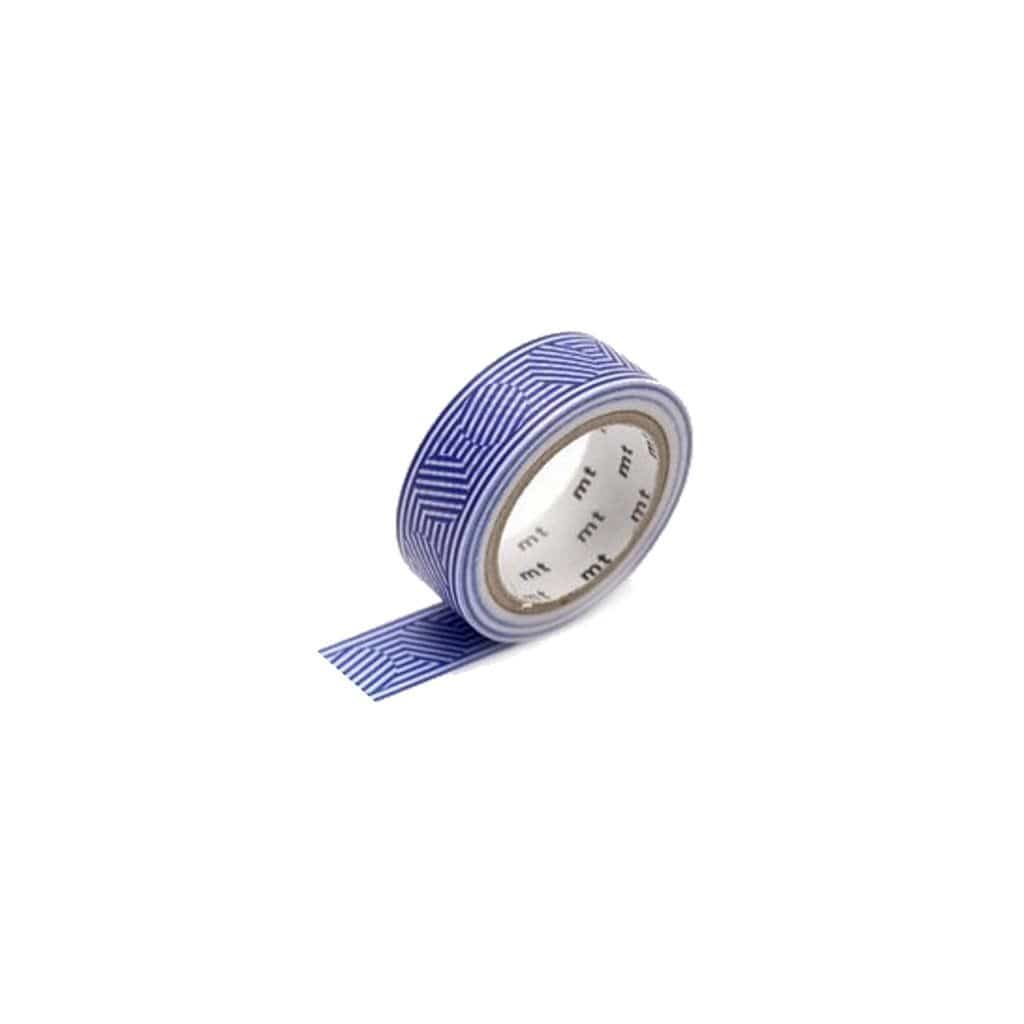 Washi Tape - Solids &amp; Patterns Border and Circle Blue   at Boston General Store