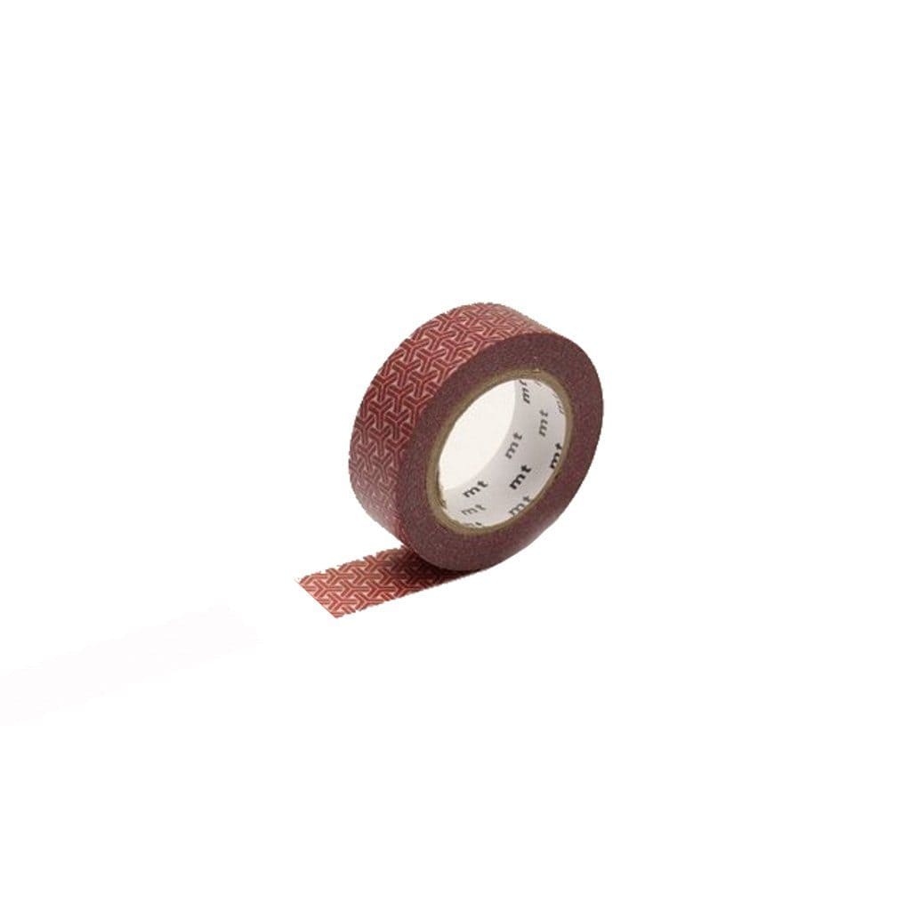 Washi Tape - Solids &amp; Patterns Hexagons Kumikikkou Bengala Dyestalk Red   at Boston General Store