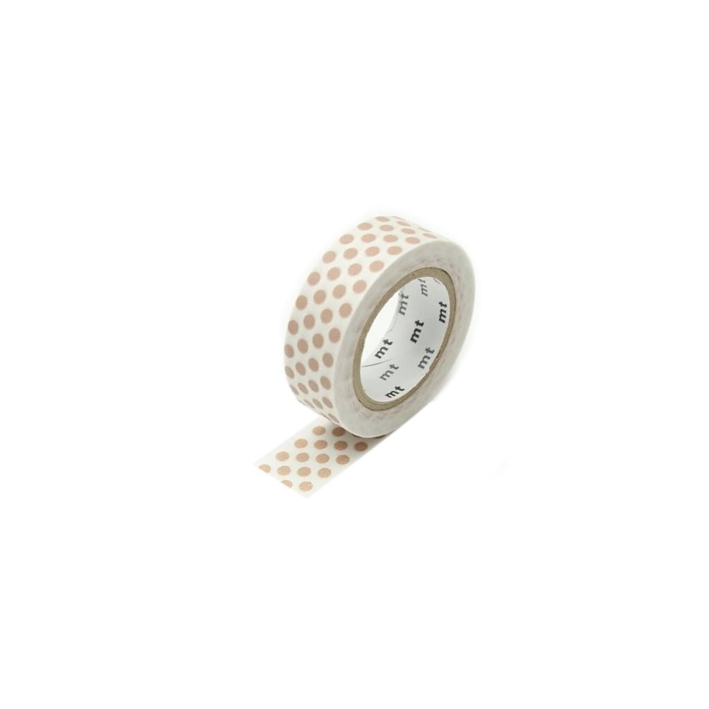 Washi Tape - Solids &amp; Patterns Dot Milk Tea   at Boston General Store