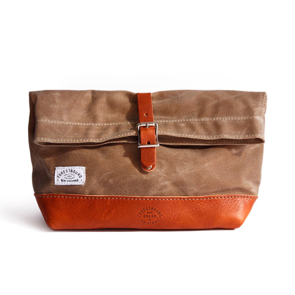 Waxed Canvas Dopp Kit Khaki   at Boston General Store