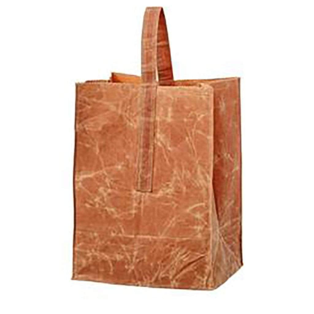 Waxed Cotton Grocery Bag with Handle Large   at Boston General Store