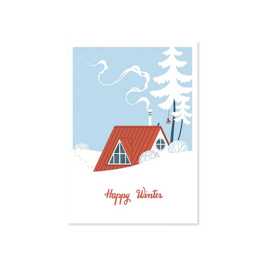 Winter Cabin Pop - Up Card Boston General Store