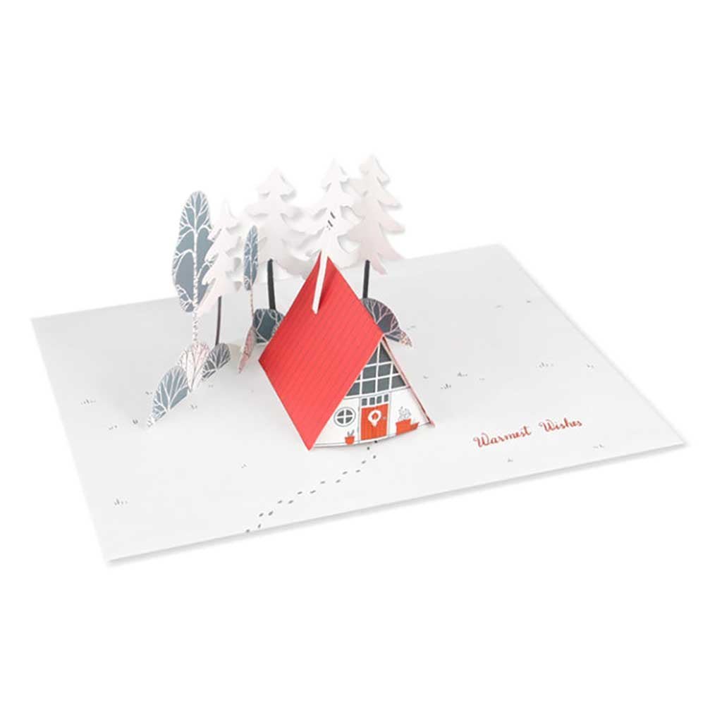 Winter Cabin Pop - Up Card Boston General Store