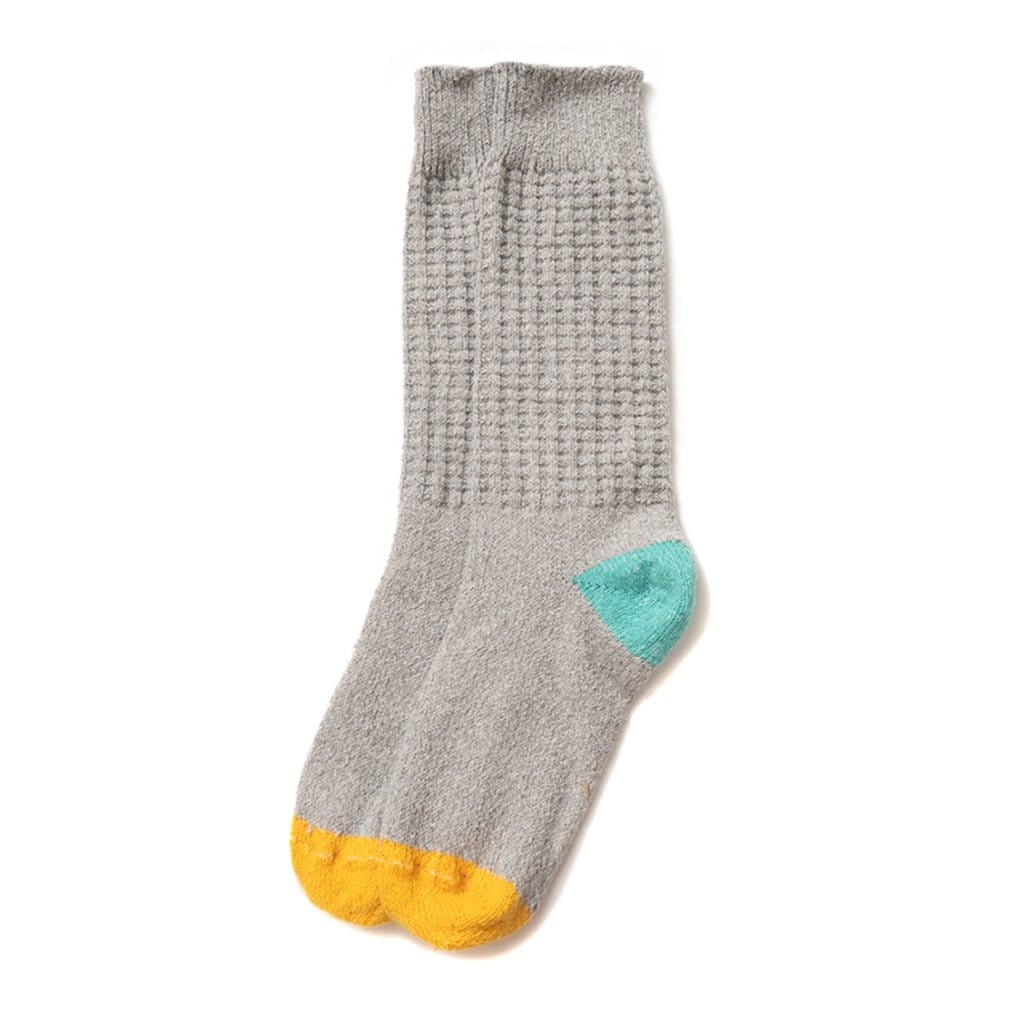 Women&#39;s Cotton Waffle Knit Socks Calm Grey   at Boston General Store