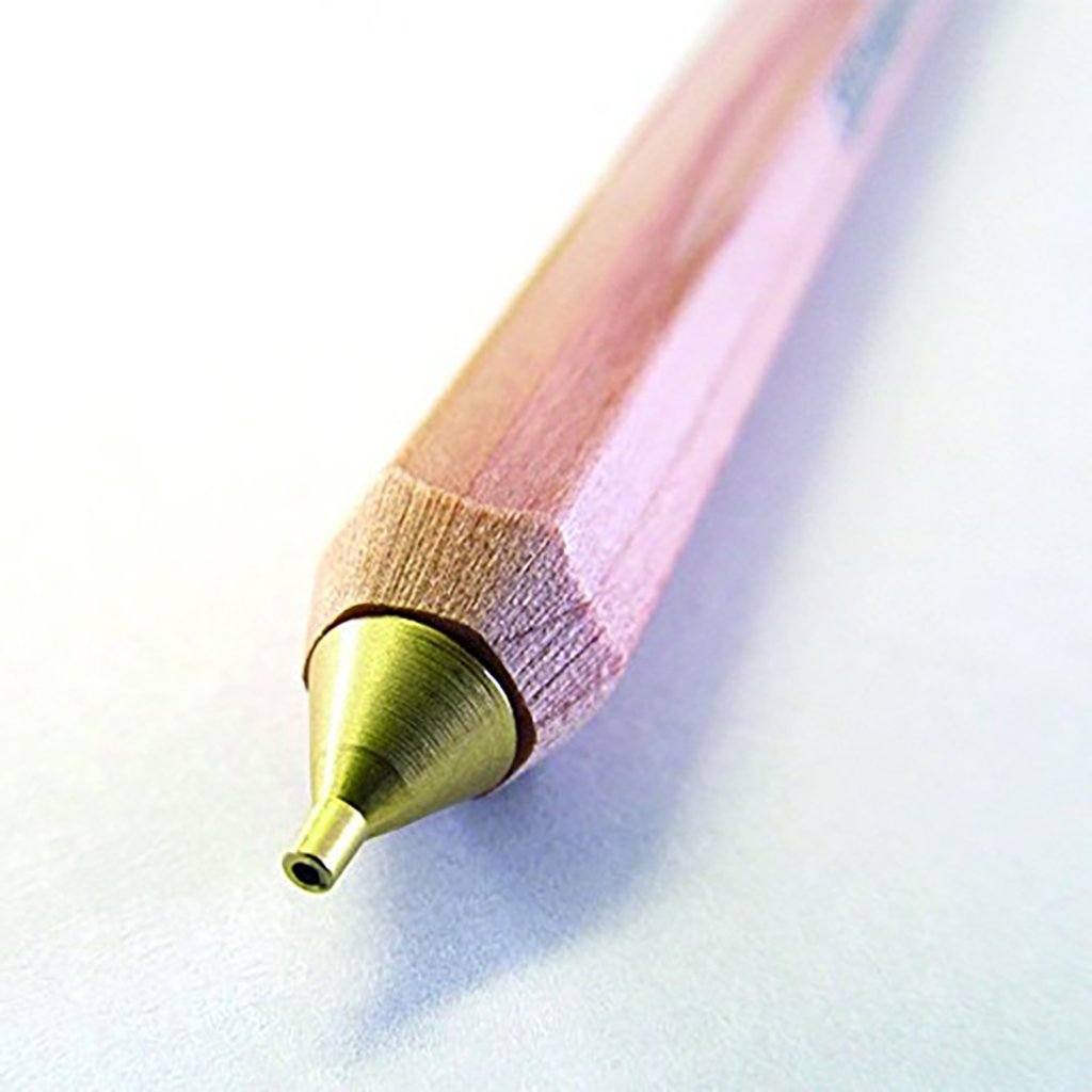Wooden Mechanical Pencil with Eraser 0.5 MM Brown   at Boston General Store