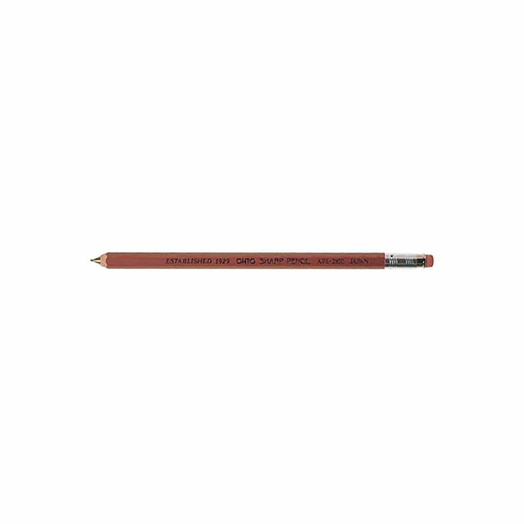 Wooden Mechanical Pencil with Eraser 0.5 MM Brown   at Boston General Store
