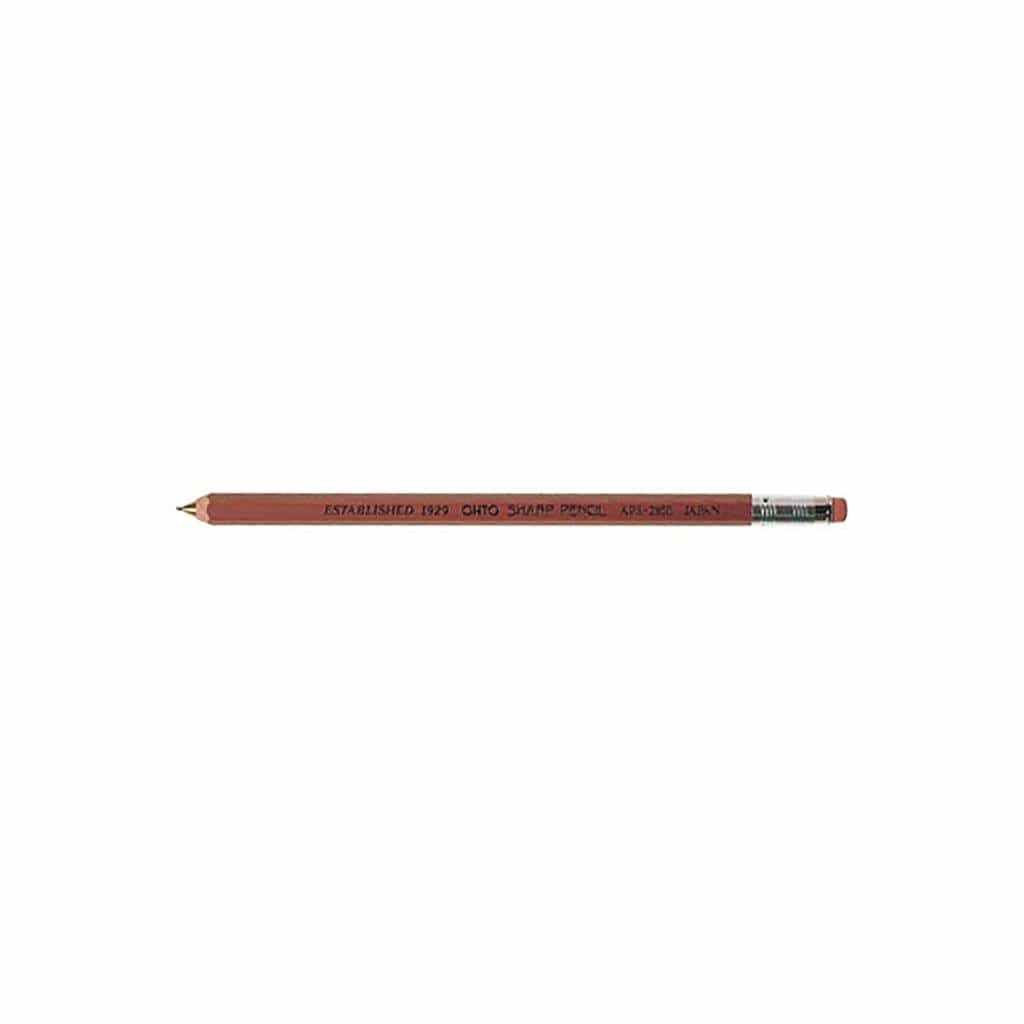 Wooden Mechanical Pencil with Eraser 0.5 MM Brown   at Boston General Store