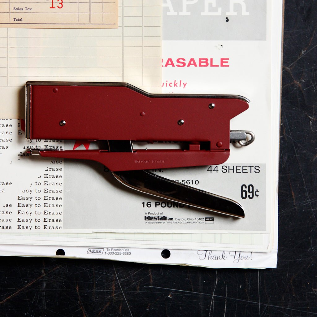 Zenith 548 Stapler - Burgundy Red at Boston General Store